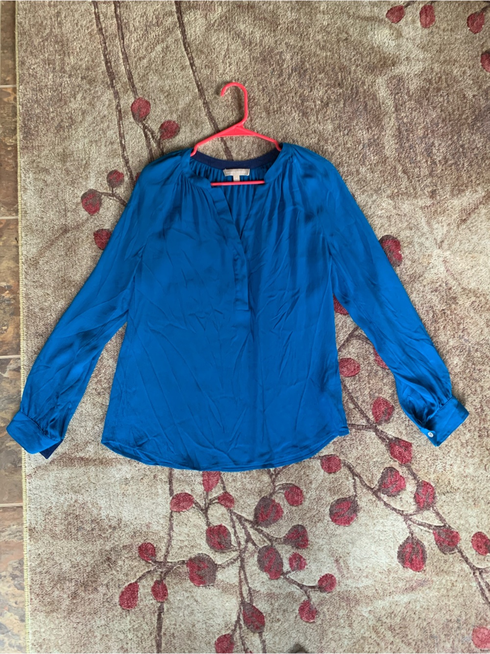 Banana Republic Blue Long-Sleeve Blouse